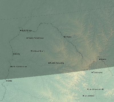 Map of the eclipse path across Uruguay on 01/09/2187