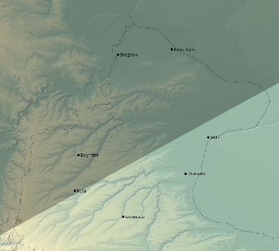 Map of the eclipse path across Bulgaria on 07/06/2187