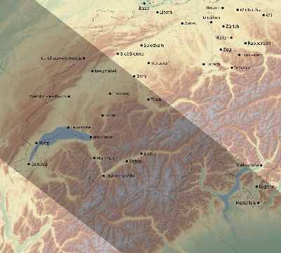 Map of the eclipse path across Switzerland on 11/08/2189