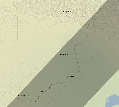 Map of the eclipse path across Niger on 05/04/2190