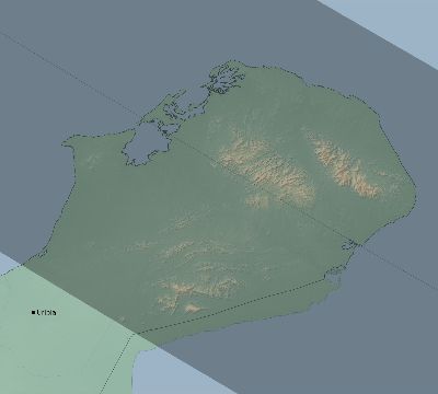 Map of the eclipse path across Colombia on 08/26/2193