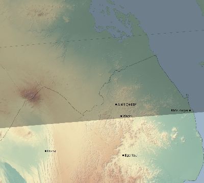 Map of the eclipse path across Djibouti on 08/16/2194