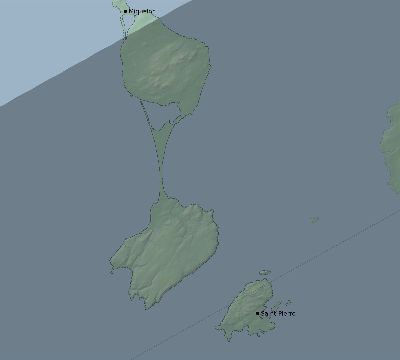 Map of the eclipse path across Saint Pierre and Miquelon on 04/14/2200