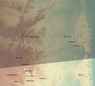 Map of the eclipse path across Eswatini (Swaziland) on 04/04/2201