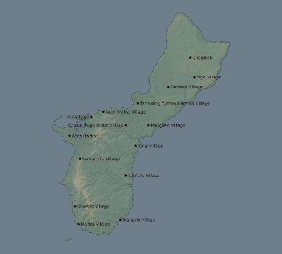 Map of the eclipse path across Guam on 02/02/2204