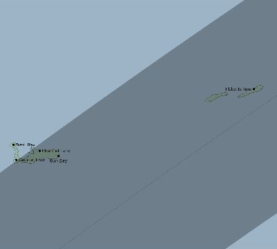 Map of the eclipse path across Cayman Islands on 05/15/2208