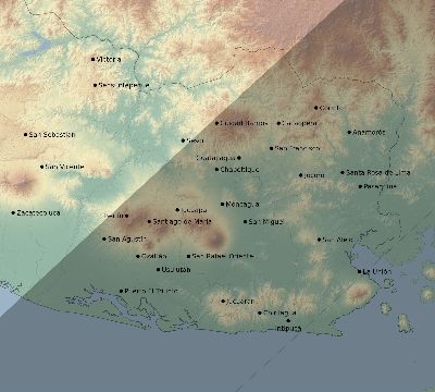 Map of the eclipse path across El Salvador on 05/15/2208