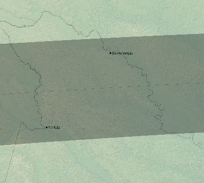 Map of the eclipse path across Peru on 03/15/2211