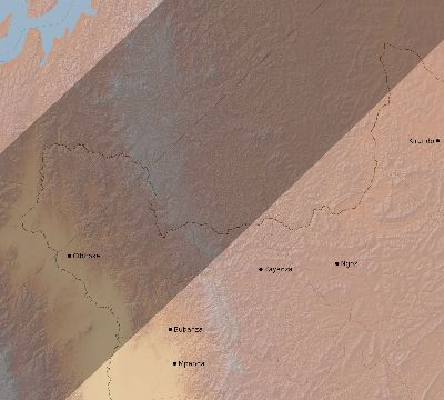 Map of the eclipse path across Burundi on 03/04/2212