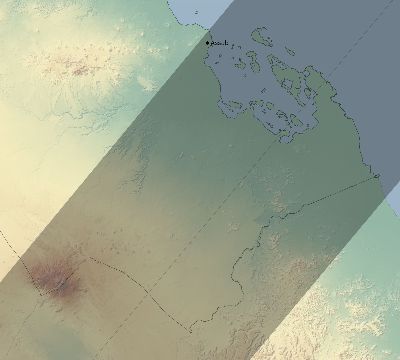 Map of the eclipse path across Eritrea on 03/04/2212