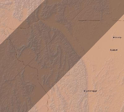 Map of the eclipse path across Tanzania on 03/04/2212