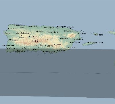 Map of the eclipse path across Puerto Rico on 08/27/2212