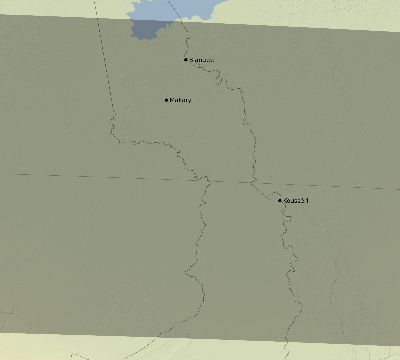Map of the eclipse path across Cameroon on 04/15/2219