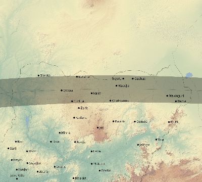Map of the eclipse path across Nigeria on 04/15/2219