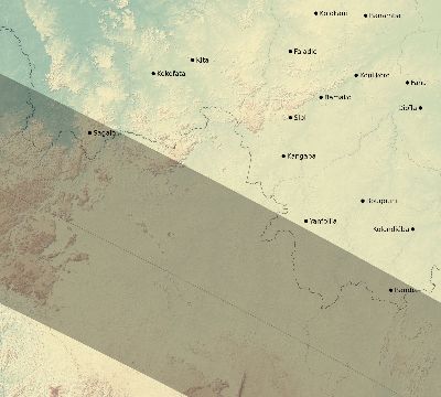 Map of the eclipse path across Mali on 10/09/2219