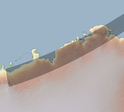 Map of the eclipse path across Antarctica on 04/04/2220
