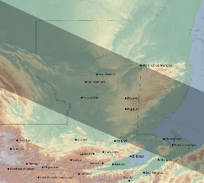 Map of the eclipse path across Guatemala on 07/28/2223