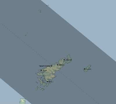 Map of the eclipse path across Japan on 12/01/2225
