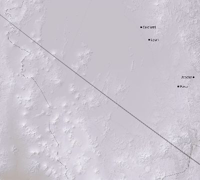 Map of the eclipse path across Bolivia on 11/20/2226