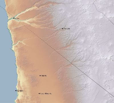 Map of the eclipse path across Chile on 11/20/2226
