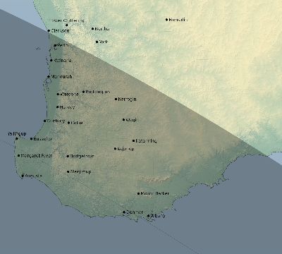 Map of the eclipse path across Australia on 11/09/2227