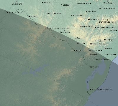 Map of the eclipse path across Brazil on 08/28/2231