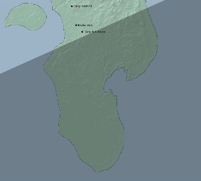 Map of the eclipse path across Caribbean Netherlands on 12/31/2233