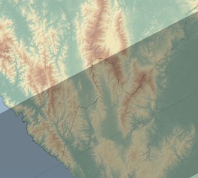 Map of the eclipse path across Panama on 12/31/2233