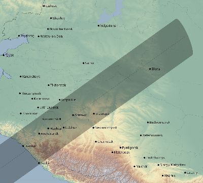 Map of the eclipse path across Russia on 12/21/2234