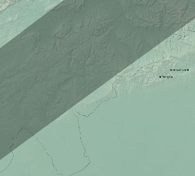 Map of the eclipse path across Kazakhstan on 05/06/2236