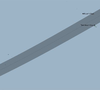 Map of the eclipse path across Kiribati on 04/25/2237