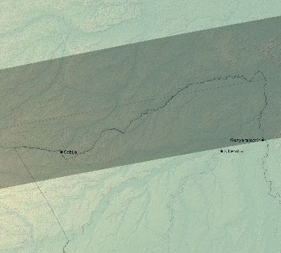 Map of the eclipse path across Bolivia on 08/18/2240