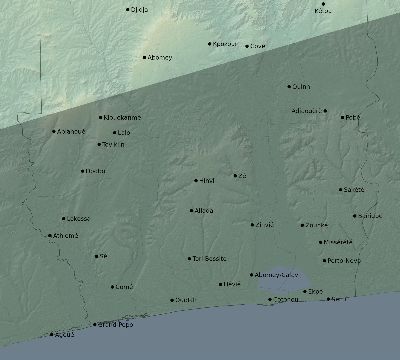 Map of the eclipse path across Benin on 02/11/2241