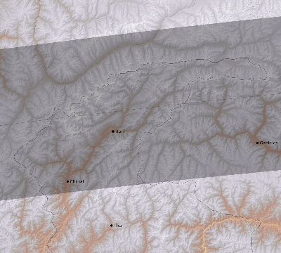 Map of the eclipse path across Pakistan on 08/08/2241