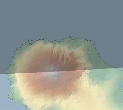 Map of the eclipse path across Antarctica on 01/31/2242