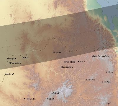 Map of the eclipse path across Ethiopia on 12/12/2243