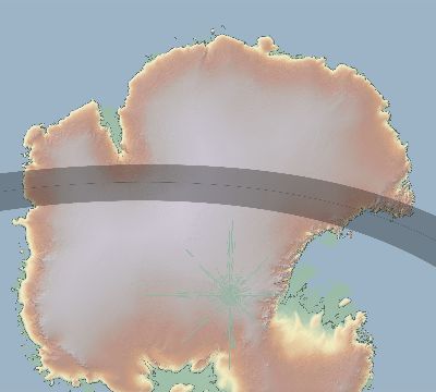 Map of the eclipse path across Antarctica on 11/20/2245