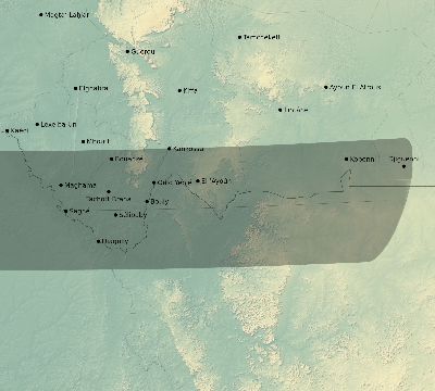 Map of the eclipse path across Mauritania on 09/29/2247