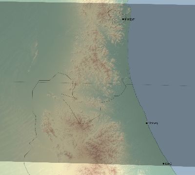 Map of the eclipse path across Oman on 09/18/2248