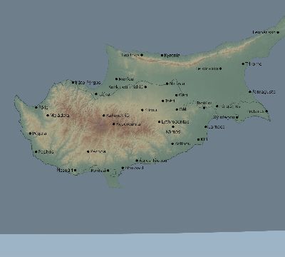 Map of the eclipse path across Cyprus on 03/15/2249