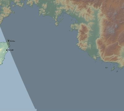 Map of the eclipse path across Greece on 03/15/2249
