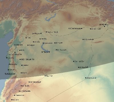 Map of the eclipse path across Syria on 03/15/2249