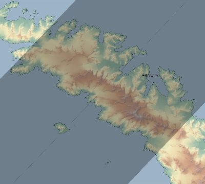 Map of the eclipse path across South Georgia on 01/22/2251