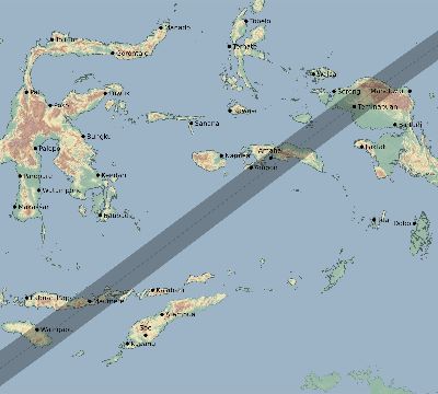 Map of the eclipse path across Indonesia on 01/12/2252