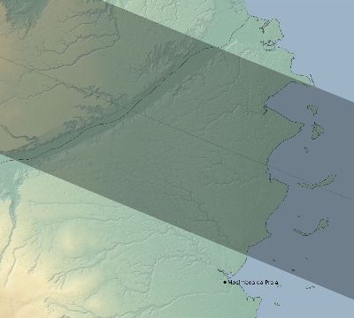 Map of the eclipse path across Mozambique on 01/12/2252