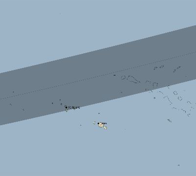 Map of the eclipse path across French Polynesia on 10/31/2255