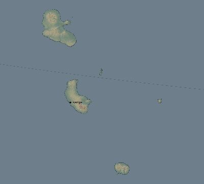 Map of the eclipse path across Vanuatu on 10/31/2255