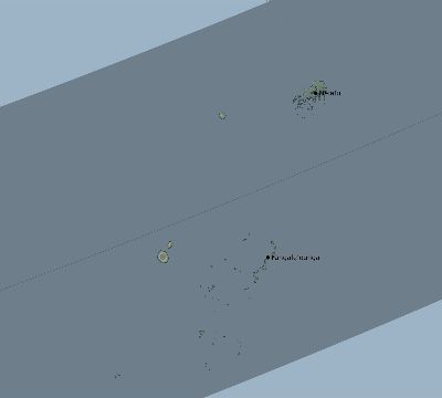Map of the eclipse path across Tonga on 02/23/2259