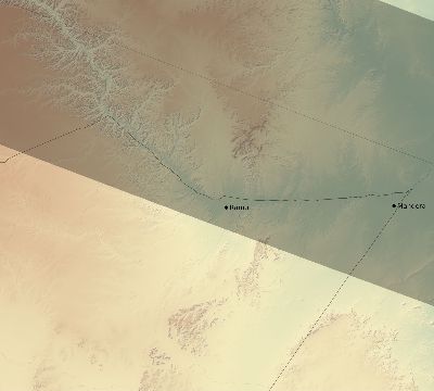 Map of the eclipse path across Kenya on 08/19/2259