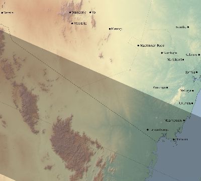 Map of the eclipse path across Kenya on 06/17/2262